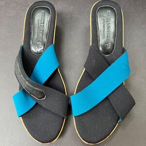Summer slides with wedge heel